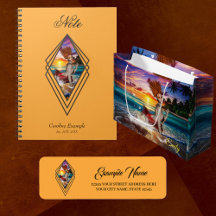 Stunning sunset on the beach 