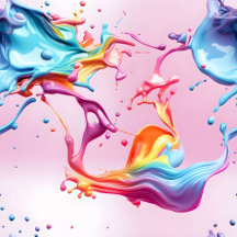 Rainbow Paint Splash Pattern