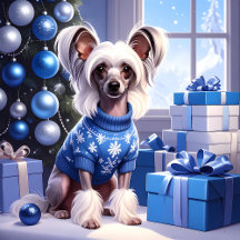 Chinese Crested Christmas Tree & Gifts