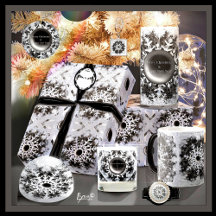 ceramic lace black & snowflake