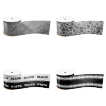 Ribbon With Black Gray And White Color Designs