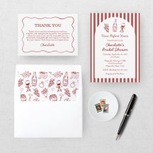 Whimsical Vino Before Vows Burgundy Bridal Shower 