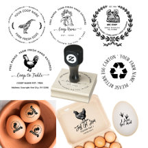 Chicken egg carton stamps