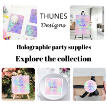 Holographic birthday party supplies