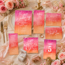 Blush Watercolor Wedding Collection