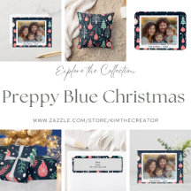 Preppy Blue Christmas collection 