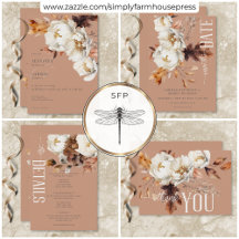 Rustic Rust Cream & Brown Fall Floral Wedding