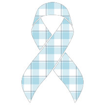 Mesothelioma Cancer Awareness Plaid, Light Blue