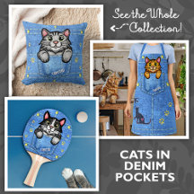 Cats in Denim Pockets Collection