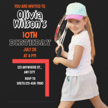 TENNIS GIRL PLAYER BIRTHDAY
