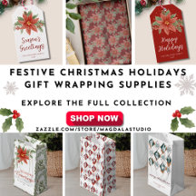 Festive Christmas Holidays Gift Wrapping Supplies
