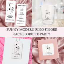 Funny Modern Bride Ring Finger Bachelorette