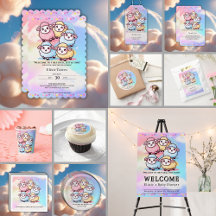 Cute Kawaii Little Lamb Baby Shower