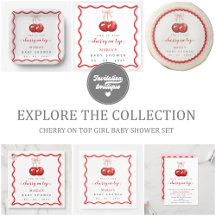 She Is The Cherry On Top Baby Shower Set
