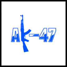 AK-47 Blue Logo Apparel