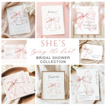 She's Tying the Knot PINK Bow Bridal Shower