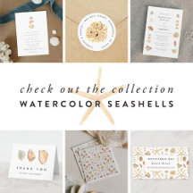 watercolor seashells