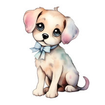 Puppy With Bow