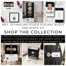 Nail Technician Studio Elegant Black And White Kit