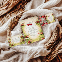 Rustic Floral Lady Bug 1st Birthday