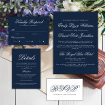 Classic Opulent Navy Wedding Suite