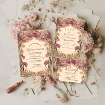 Vintage Orchid Art Nouveau Quinceañera