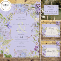 Rustic Lavender Sage Wildflowers Lavender Wedding