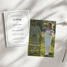 Minimlist Photo Wedding Invitations | Clean Modern