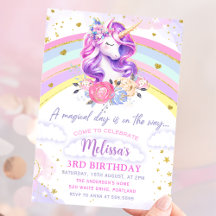 Rainbow Unicorn Birthday