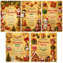 Elegant Gold Christmas Party Collection