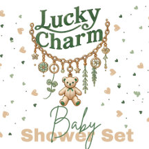 Lucky Charm Bracelet Baby Shower Party Set 