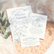 Whimsical Hand Drawn Bridal Shower