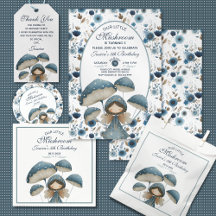 Our Little Mushroom Fairy Blue Kids Birthday Party