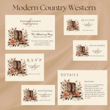 Modern Country Western Flowers with Cowboy Boots