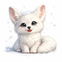 Cute Arctic Fox Cozy Positive Vibes Design