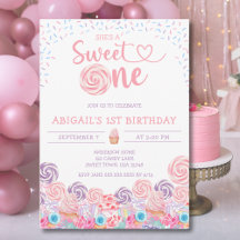 SHE'S A SWEET ONE CANDY 1ST BIRTHDAY