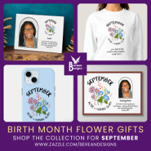 BIRTH MONTH FLOWER Mom Gifts SEPTEMBER birthdays