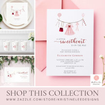 Little Sweetheart Baby Shower Valentine