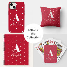 Red and white polka dot home decor and gifts