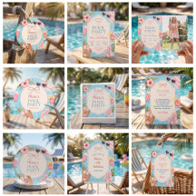 Summer Pool Party Girl Birthday