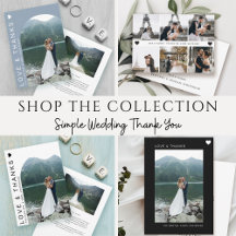 Heart Love & Thanks Wedding Thank You Cards