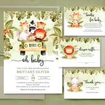 Safari Jungle Animals driving a truck