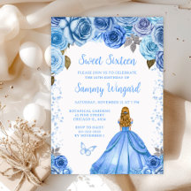 Baby Blue Floral Confetti Princess