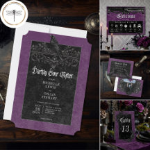 Gothic Raven Purple Darkly Ever After Wedding