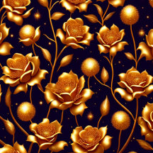 Gold Black Modern Rose Collection