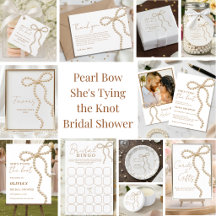 Pearl Bow She's Tying the Knot Bridal Shower