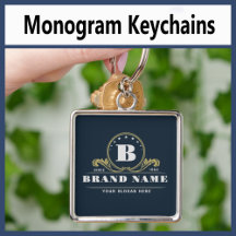  Elegant Monogram Keychains hotel company logo