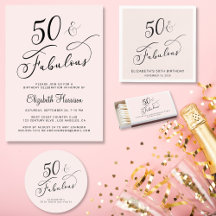 Elegant Pink 50th Birthday Party