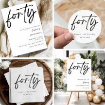 Elegant Forty Birthday Party Collection