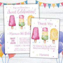 Girls Summer Popsicle Birthday Party Supplies